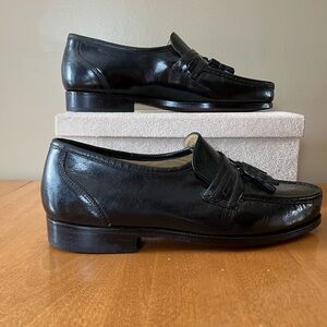 Men’s Black Tassel Loafers By Hanover Size 7.5 M
